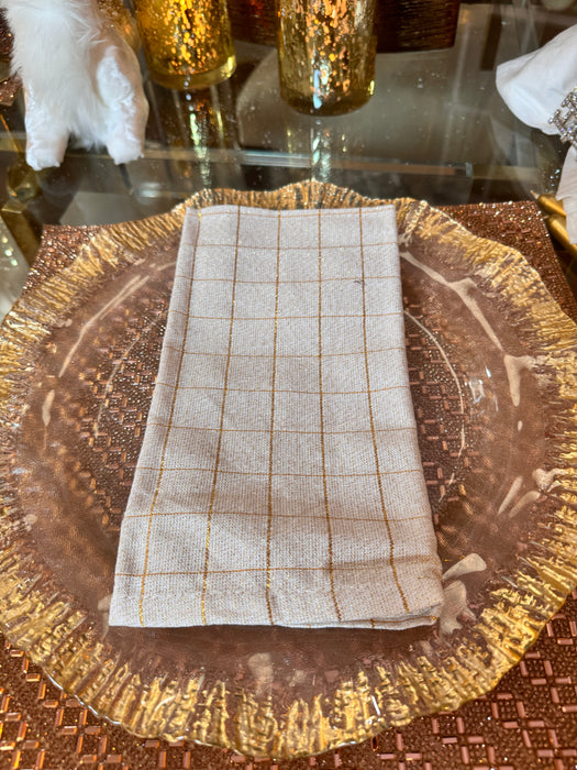 Holiday Gold Square Napkin Cloth