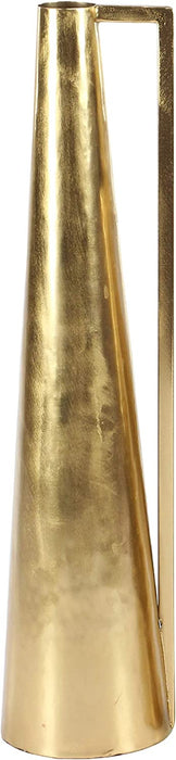 Gold Metal Slim Vase with Handles