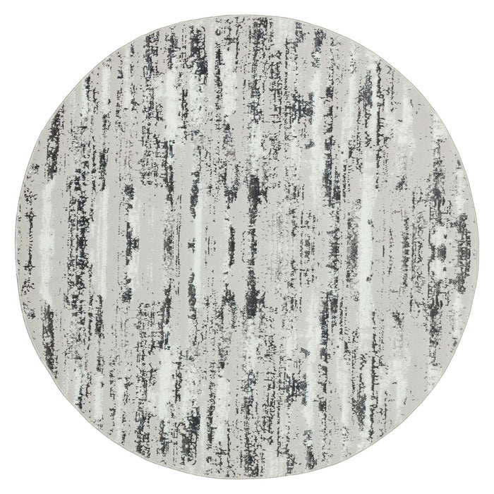 MILANO HOME Manhattan Silver Woven Washable Area Rug