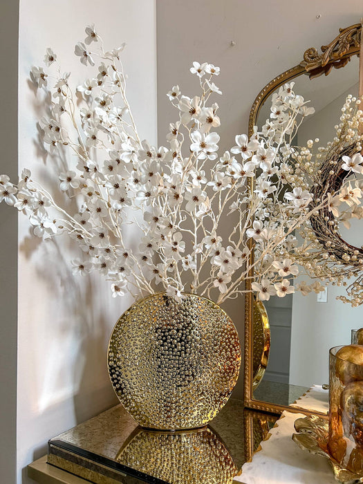 11" Gold Round Vase