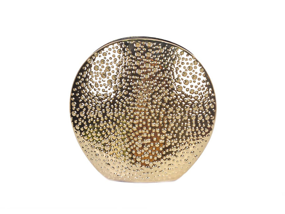 11" Gold Round Vase
