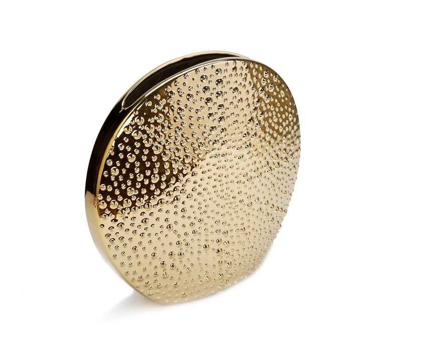 11" Gold Round Vase