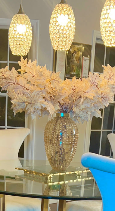 Crystal Vase With Gold Rim