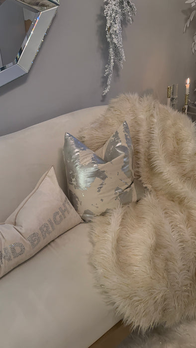 Zara Ivory Silver Pillow