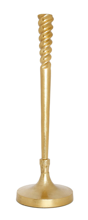 CLASSIC TOUCH DECOR INC. - Spiral Design Gold Geometric Candlestick
