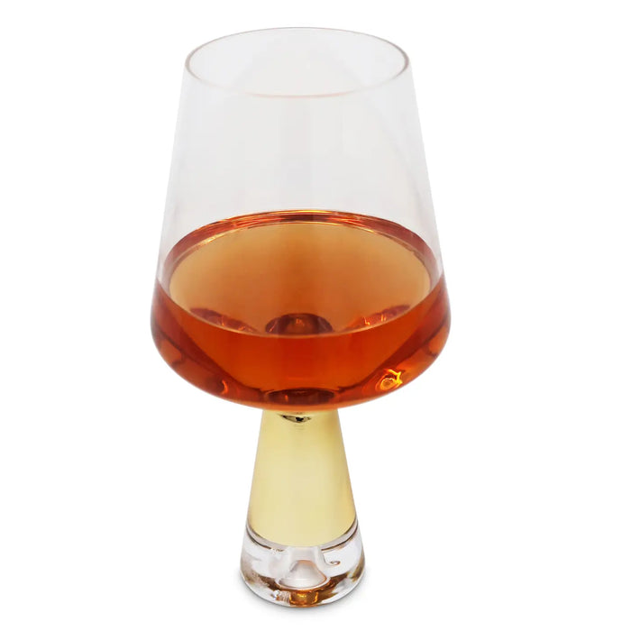 Set of 6 Glasses with Gold Stem