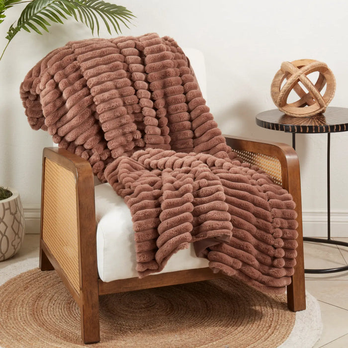 Cozy Comfort Faux Rabbit Fur Throw