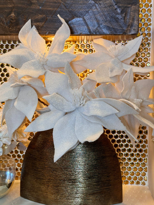 White Velvet Holiday Flowers