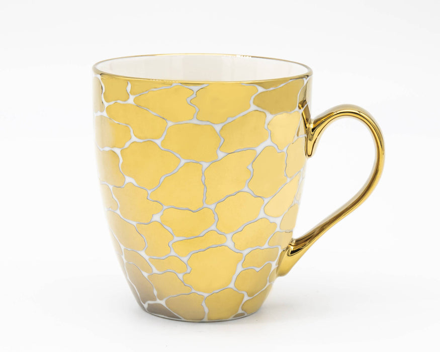 19 oz Gold Animal Print Mugs