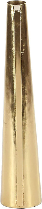 Gold Metal Slim Vase with Handles