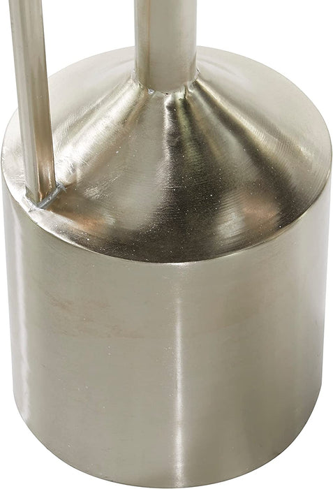 Silver  Metal Vase with Handles,