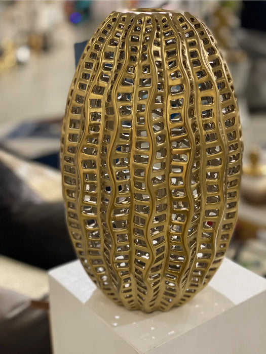 Home Décor Ceramic Hollow Vase - Small
