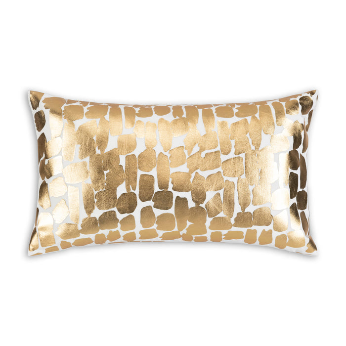 Becca Ivory Gold  Lumbar Pillow